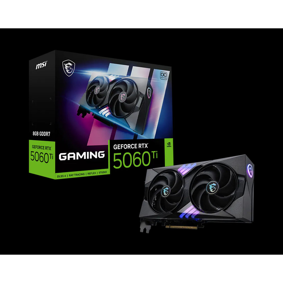 MSI GeForce RTX 5060 Ti 8G GAMING OC 8GB GDDR7 2647MHz Graphics Card tl:4019969