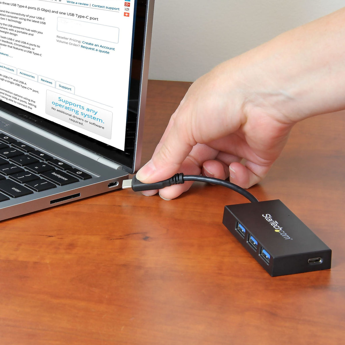 StarTech USB-C Hub 4x USB-A 1x USB-C Bus-Powered USB 3.1