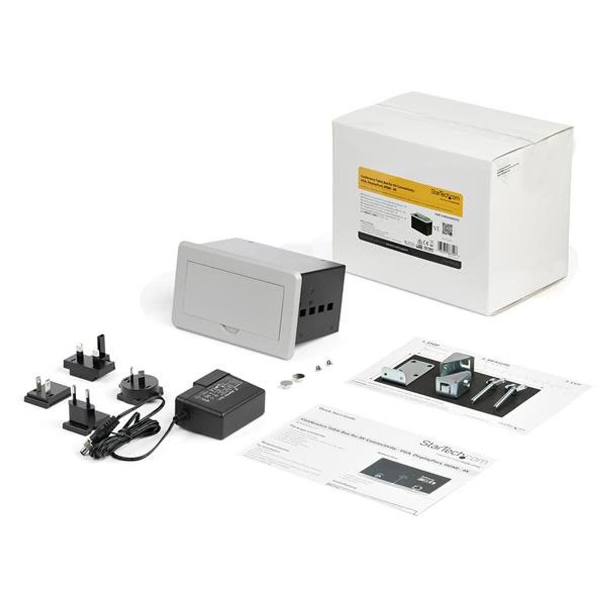 StarTech.com Conference Table Connectivity Box HDMI VGA DP Inputs HDMI Output 4K