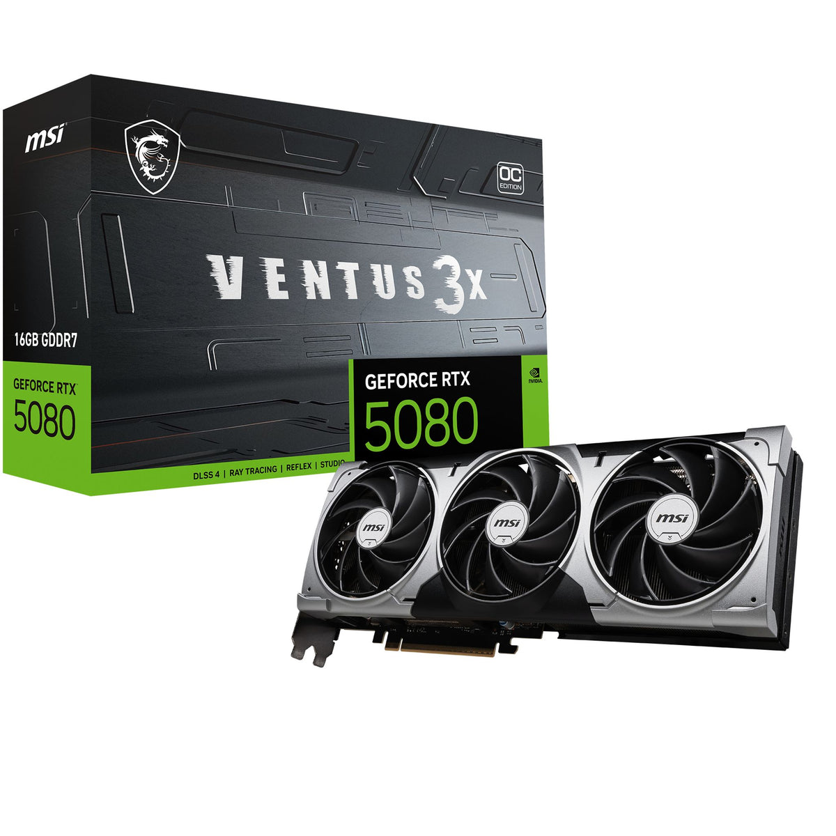 MSI RTX 5080 VENTUS 3X OC 16GB GDDR7 2640MHz Graphics Card tl:5aa1e6fe