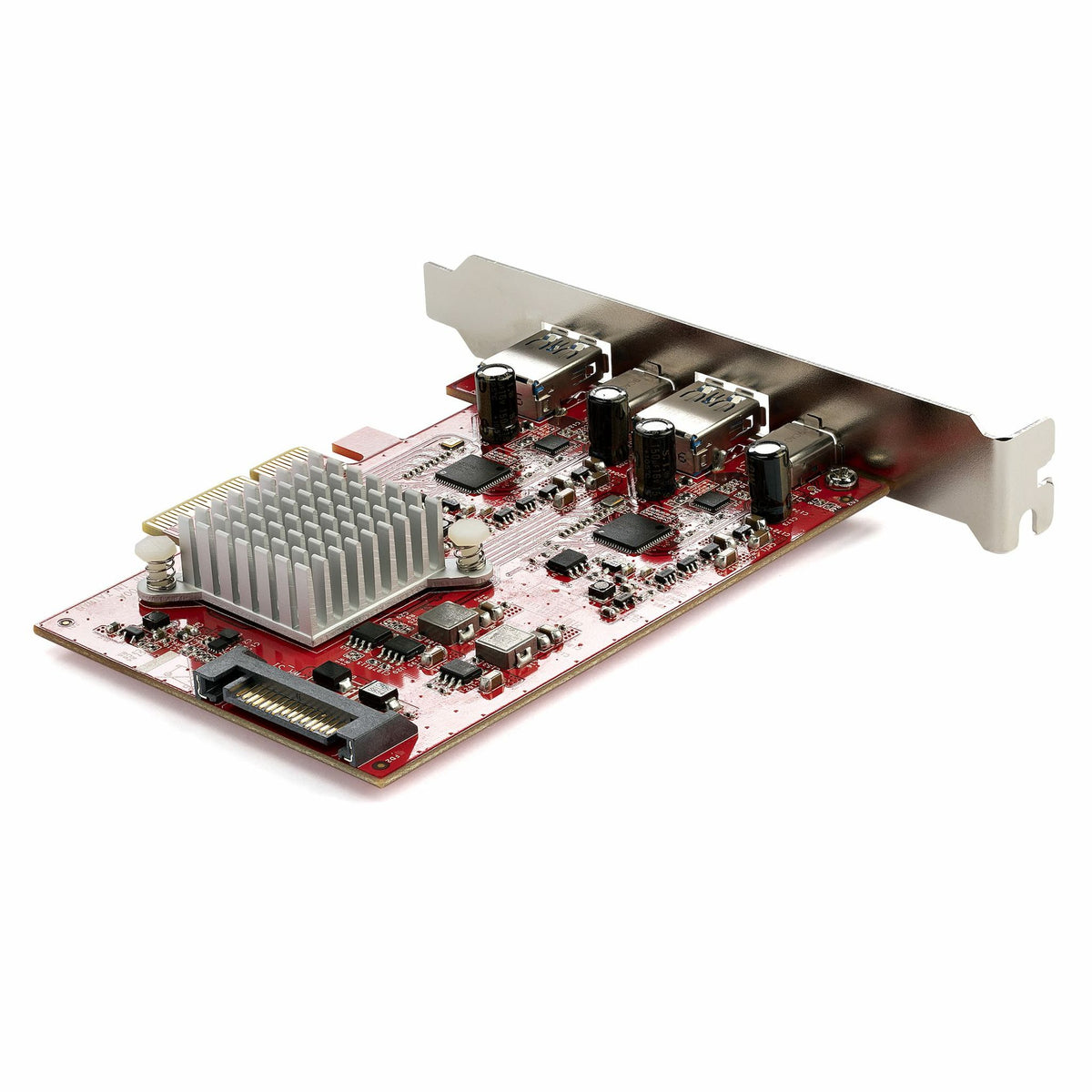 StarTech.com USB Adapter - PCI Express x4 - Plug-in Card - Red - UASP Support