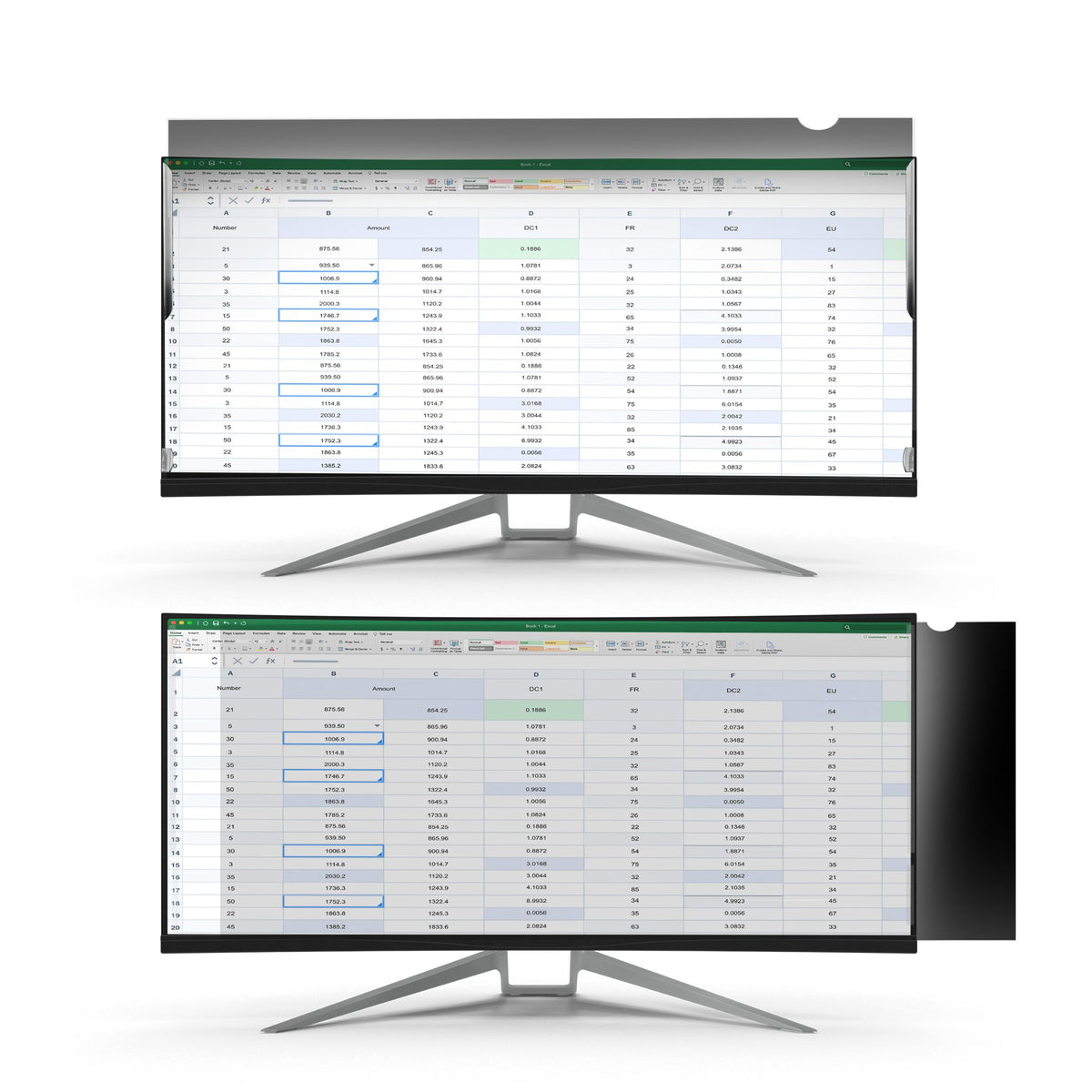 StarTech Monitor Privacy Screen 34" Ultrawide Anti-Glare Blue Light Filter