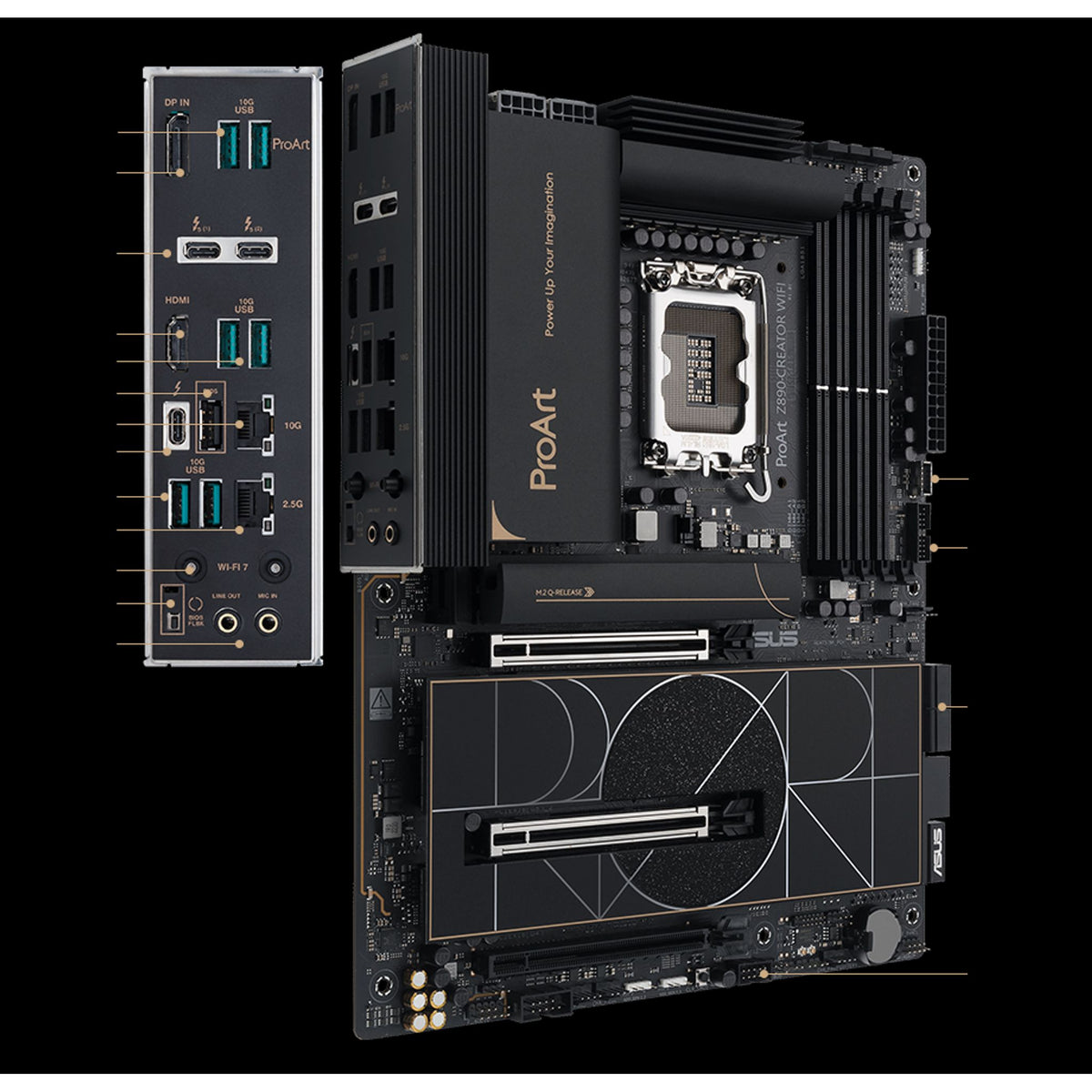 ASUS ProArt Z890-CREATOR WIFI LGA1851 DDR5 192GB 5x M.2 PCIe 5.0 Motherboard tl:52dc8e91