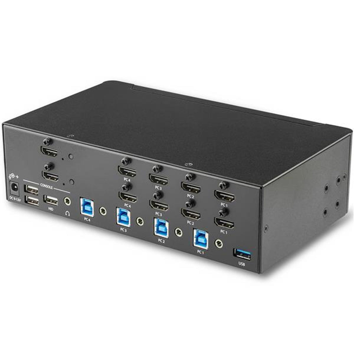StarTech.com SV431DHD4KU 4-Port HDMI KVM Switch 4K 30Hz with Audio & USB Hub