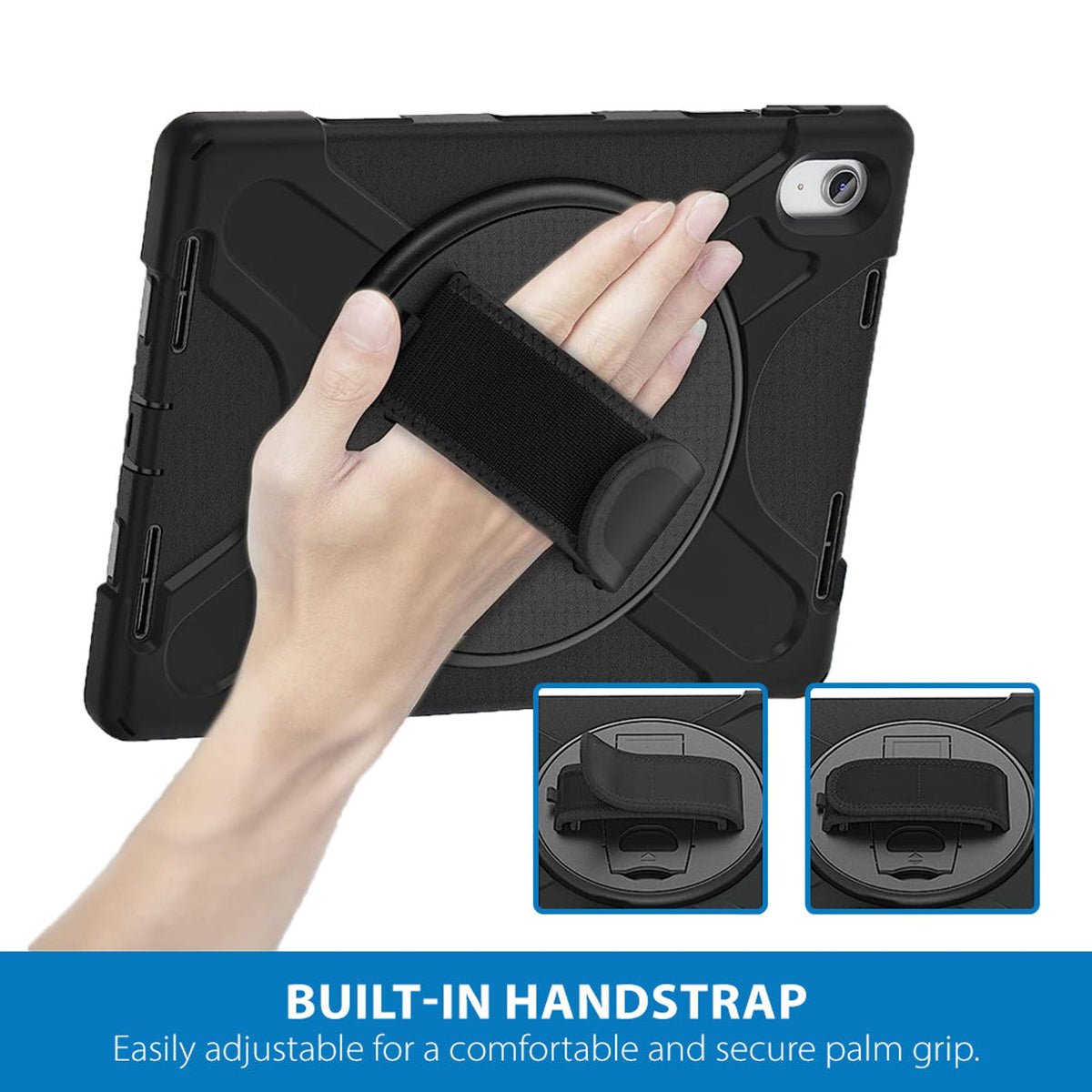 Strike Rugged Case with Hand Strap and Lanyard for iPad 11th/10th Gen