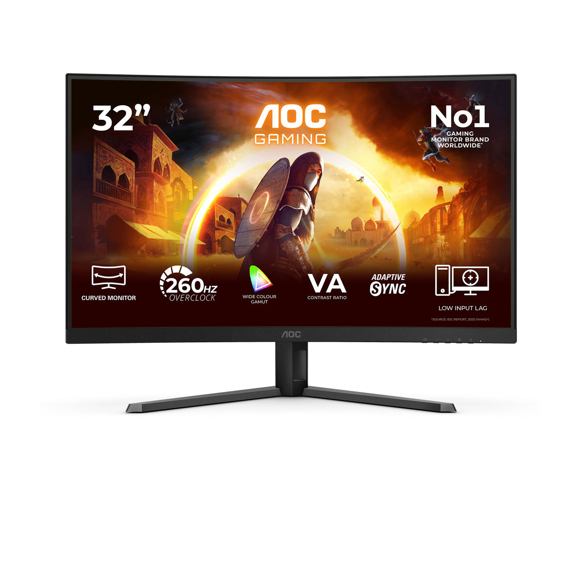 AOC C32G42ZE 31.5" Curved VA FHD 260Hz 0.3ms MPRT Adaptive Sync HDR Monitor