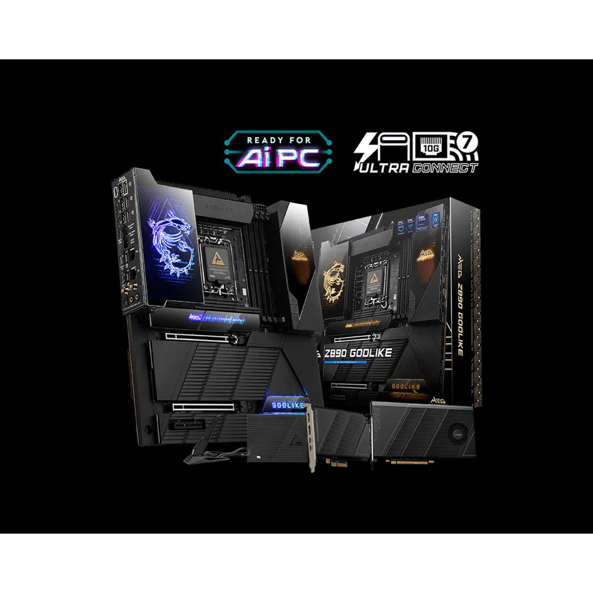 MSI MEG Z890 GODLIKE INTEL Z890 4x DDR5 2x PCI-E x16 8x M.2 WiFi 7 Motherboard tl:9749316b