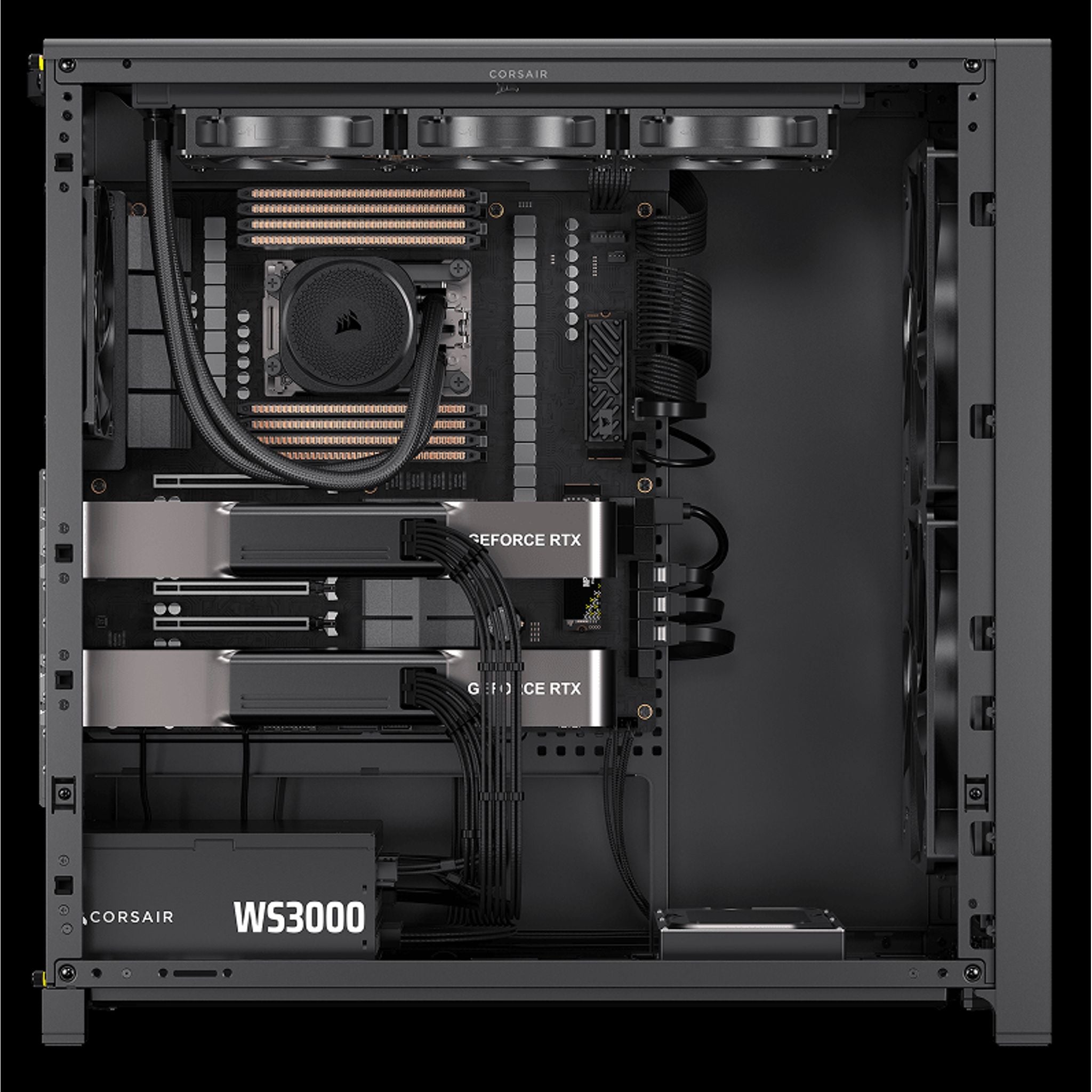 Corsair FRAME 5000D WORKSTATION Mid-Tower Case - Black supports E-ATX tempere... tl:c46a90d3