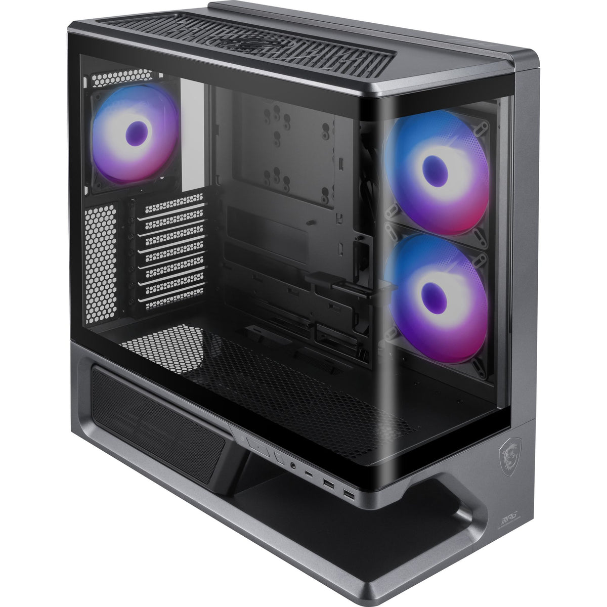 MSI ATX Mid Tower Curved TG Front 2x140mm ARGB Side 1x120mm ARGB Rear USB-C