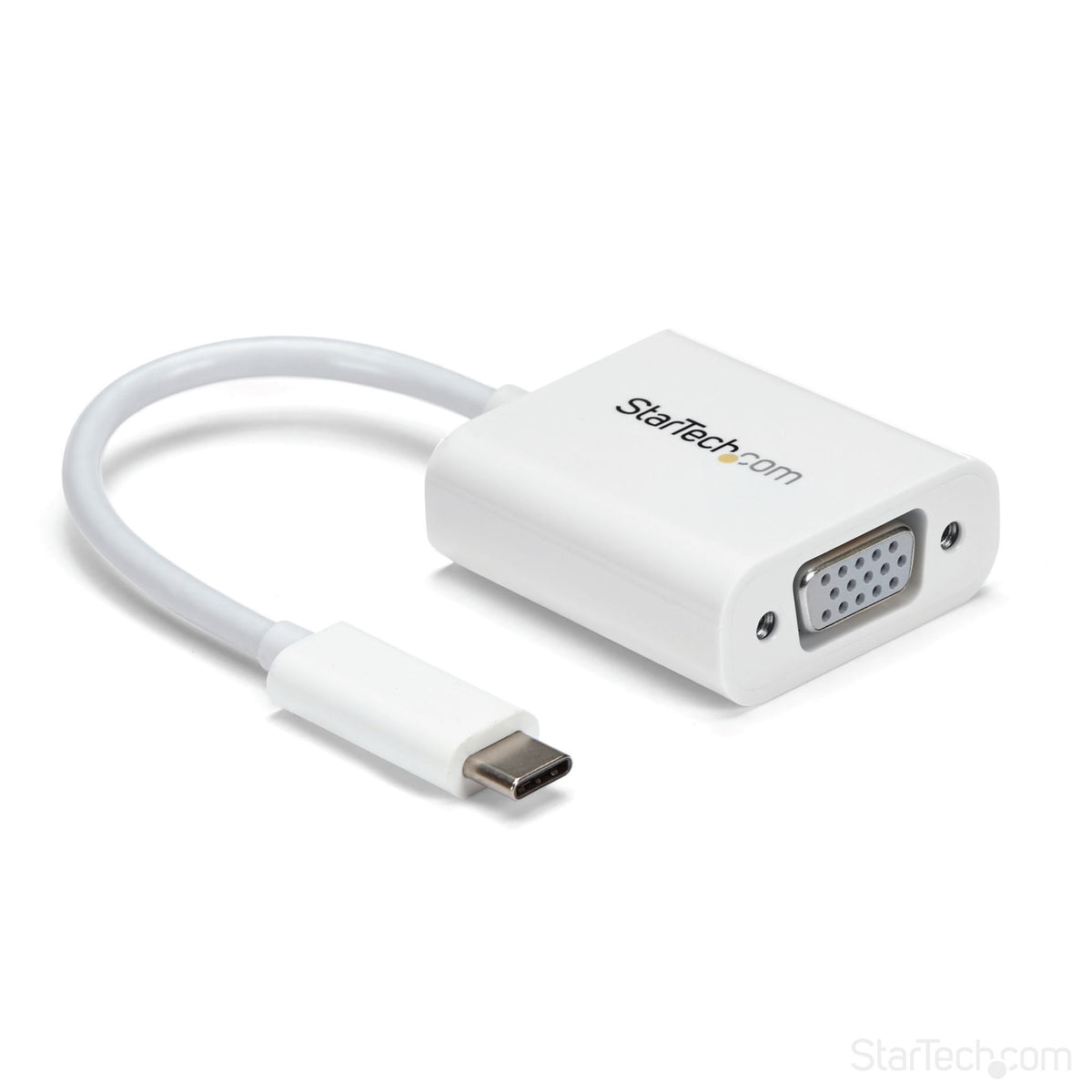 StarTech.com USB-C to VGA Adapter Thunderbolt 3 Compatible White