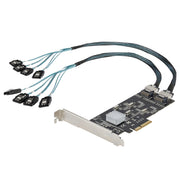 StarTech SATA Controller PCI Express x4 8 Total SATA Ports Internal SFF-8087