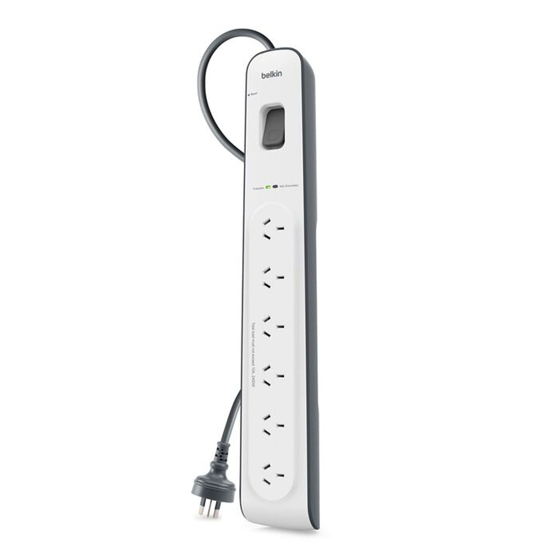 Belkin SurgeMaster 6-Outlet Surge Protection Strip with 2M Power Cord - White... tl:d06684