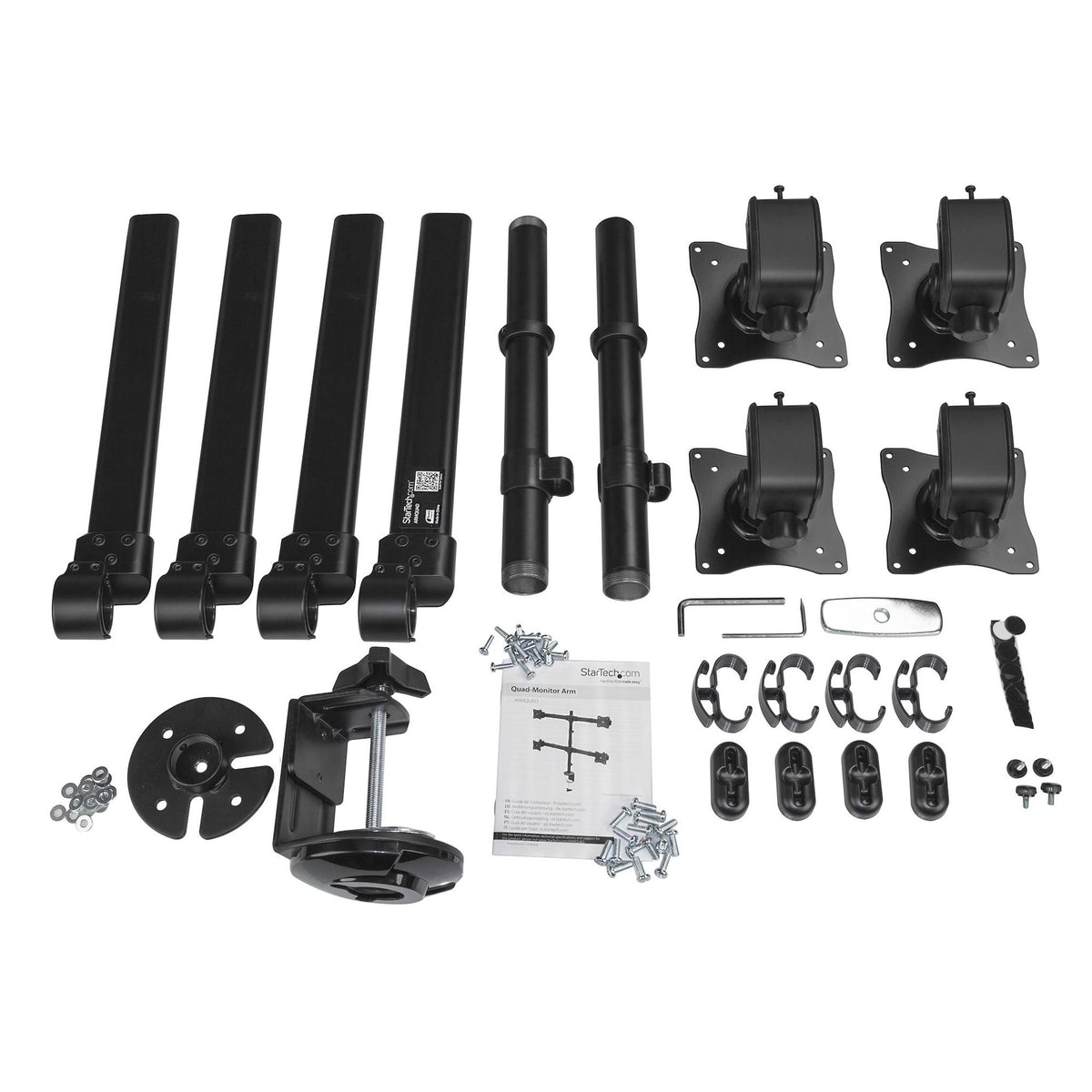 StarTech.com Quad Monitor Arm 4 VESA 27" 8kg Height Adjustable Steel Mount