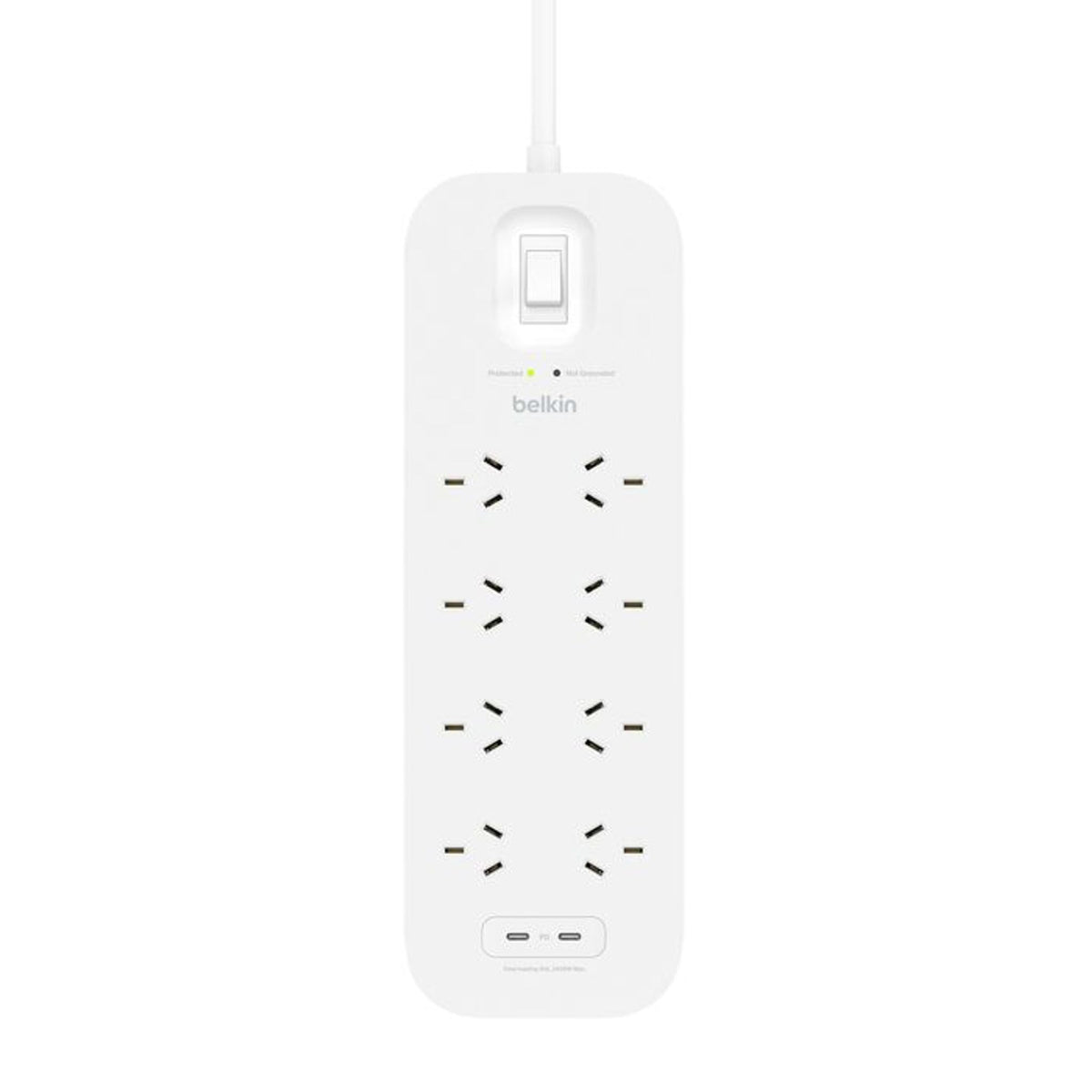 Belkin Surge Pro 8-Outlet Surge Protector Dual USB-C 2M Cord 900 Joules tl:8f373c14