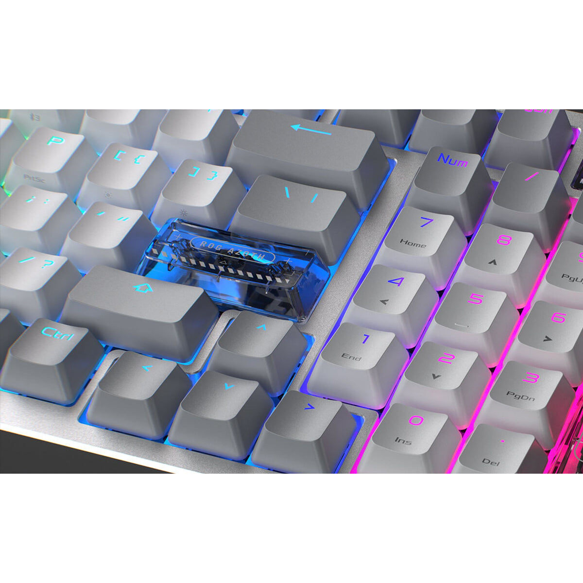 ASUS ROG Azoth 96 HE Lite White Gaming Keyboard ROG HFX V2 Magnetic Switches tl:3930020d