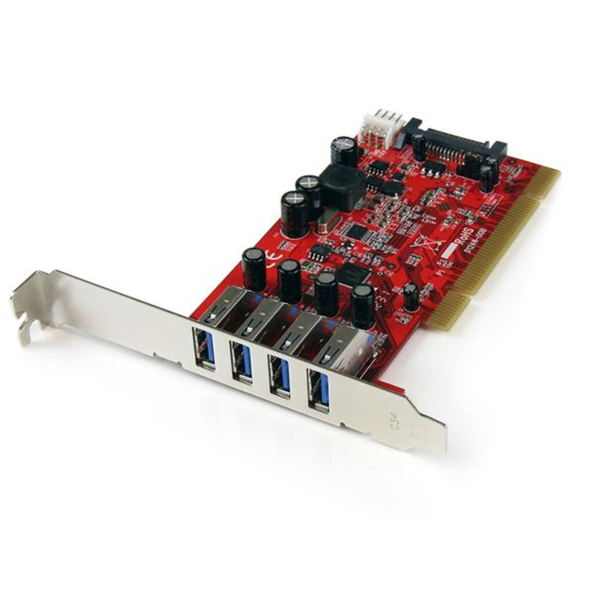 StarTech USB Adapter PCI Red 4-Port USB 3.0 Card