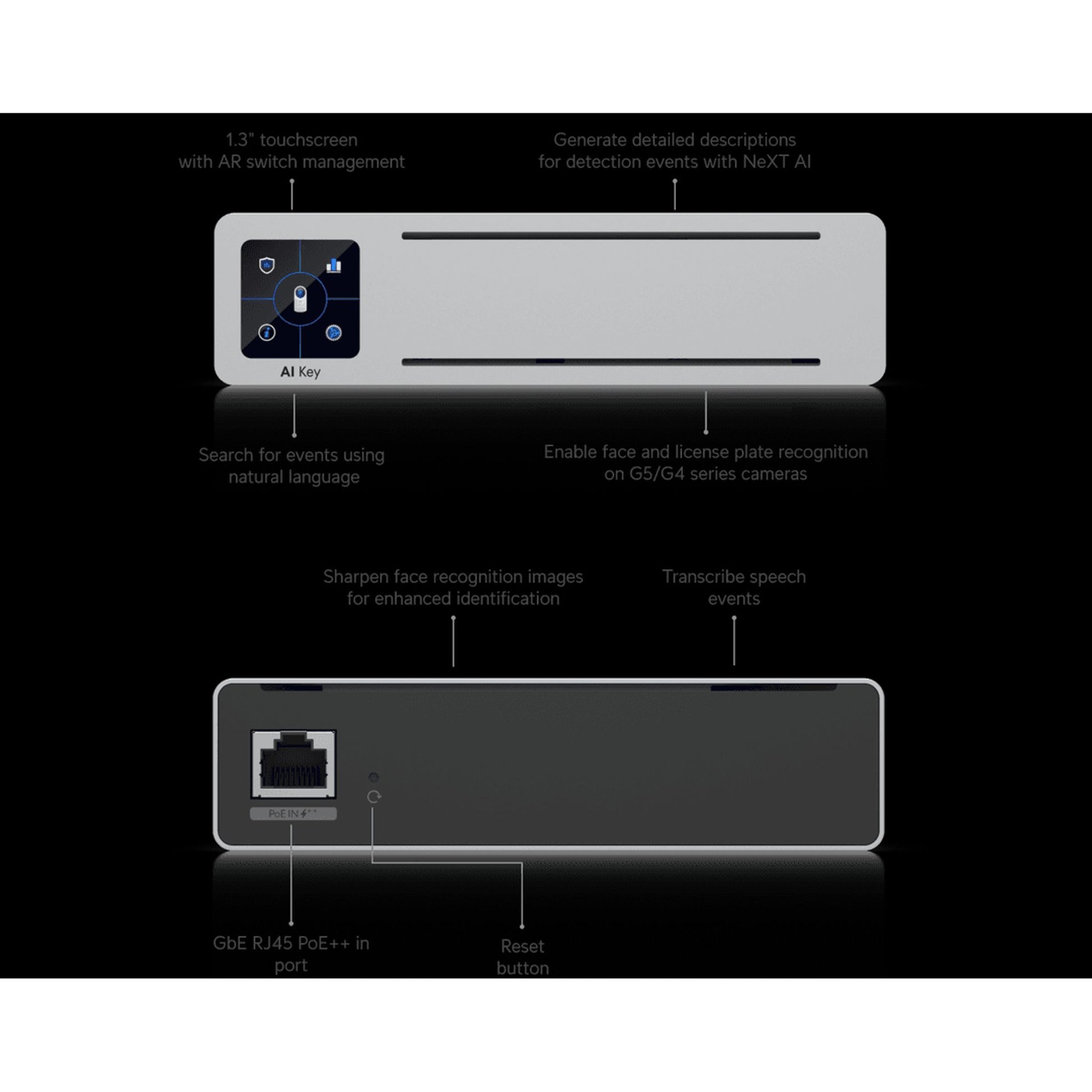 Ubiquiti AI Key Edge AI Appliance Proactive Threat Detection 1800 Events/Hour tl:907a3e78