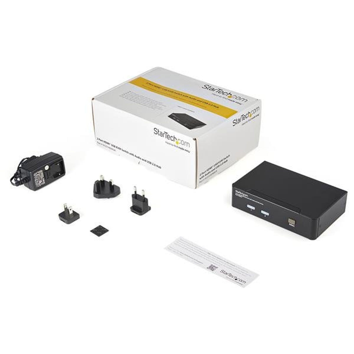 StarTech.com 2-Port USB HDMI KVM Switch with Audio and USB Hub - 1080p Hotkey