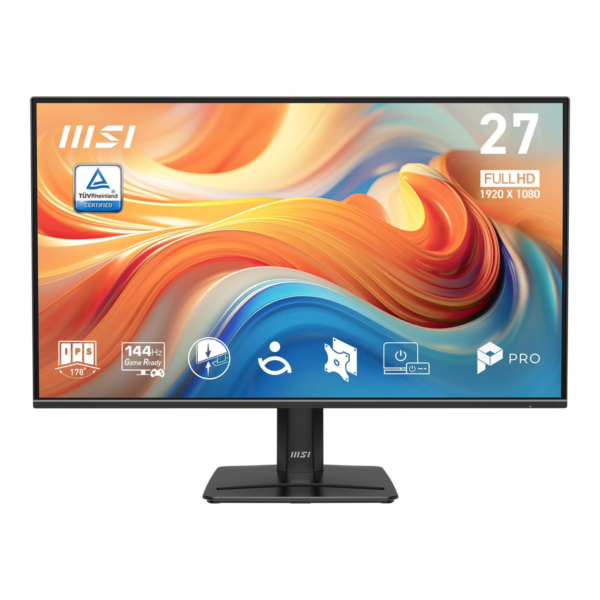 MSI PRO MP271 E14A 27" Full HD 144Hz IPS Monitor HDMI DP VGA Speakers Tilt VESA