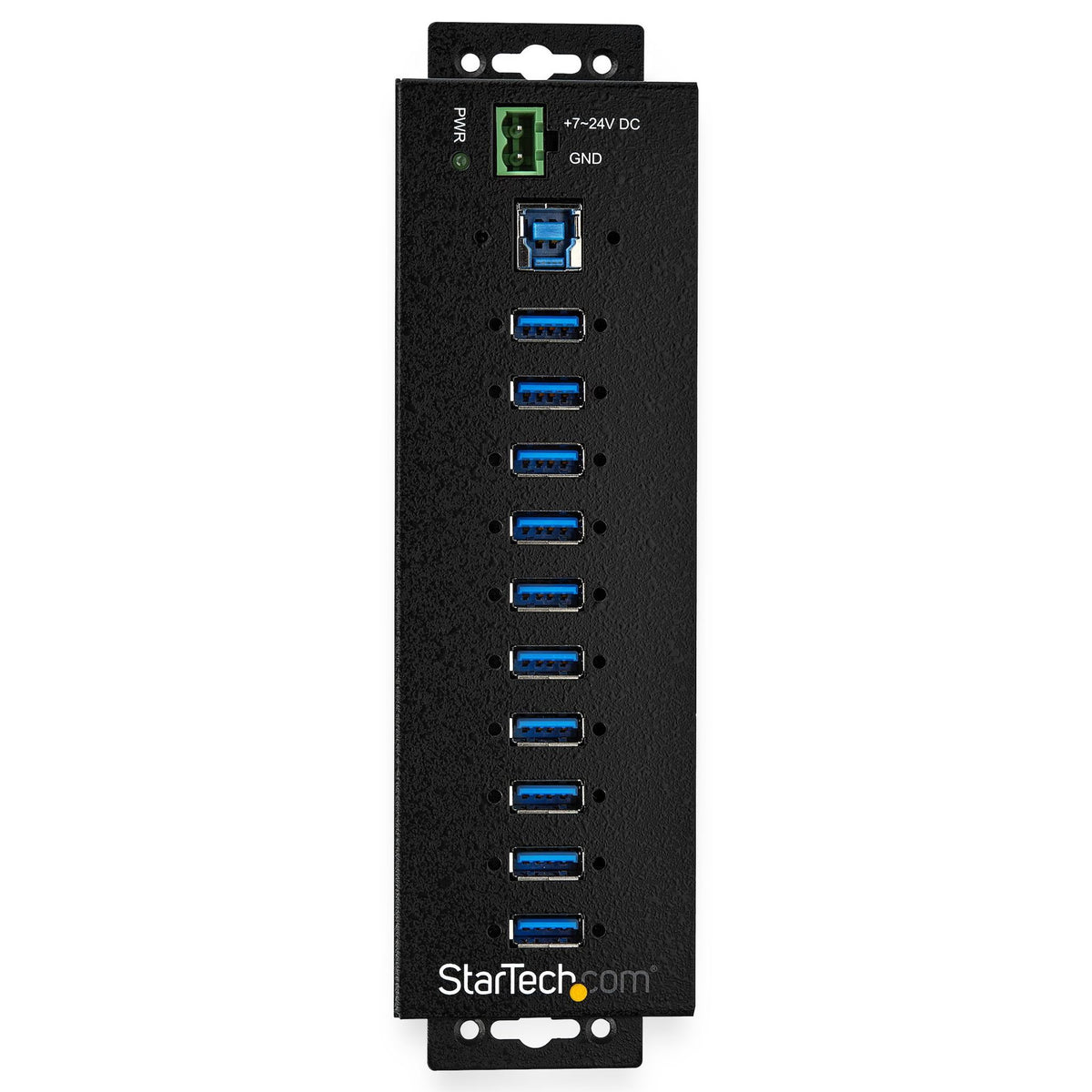 StarTech 10-Port Metal Industrial USB 3.2 Hub with Power Adapter 5Gbps UASP
