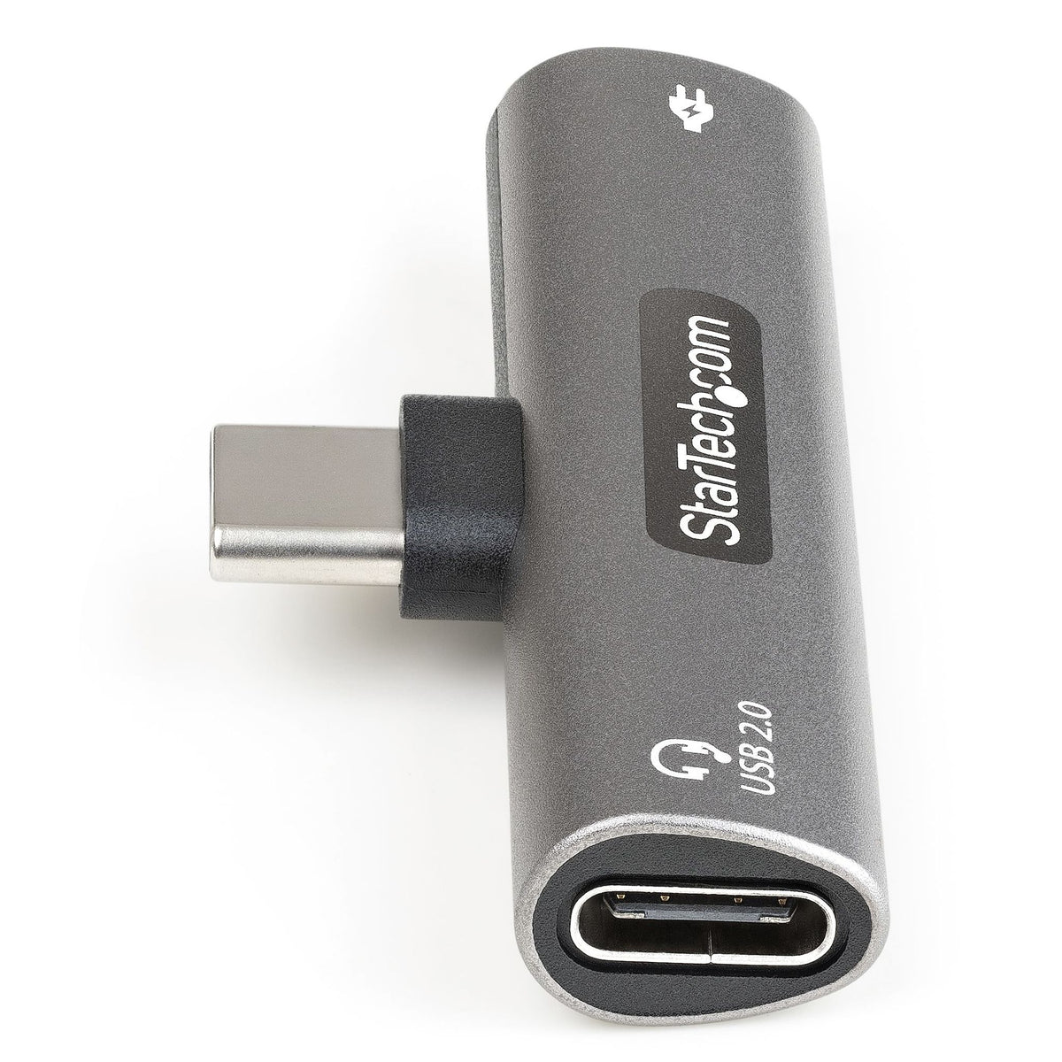 StarTech USB C Audio Charge Adapter USB-C Male Female Ports Silver