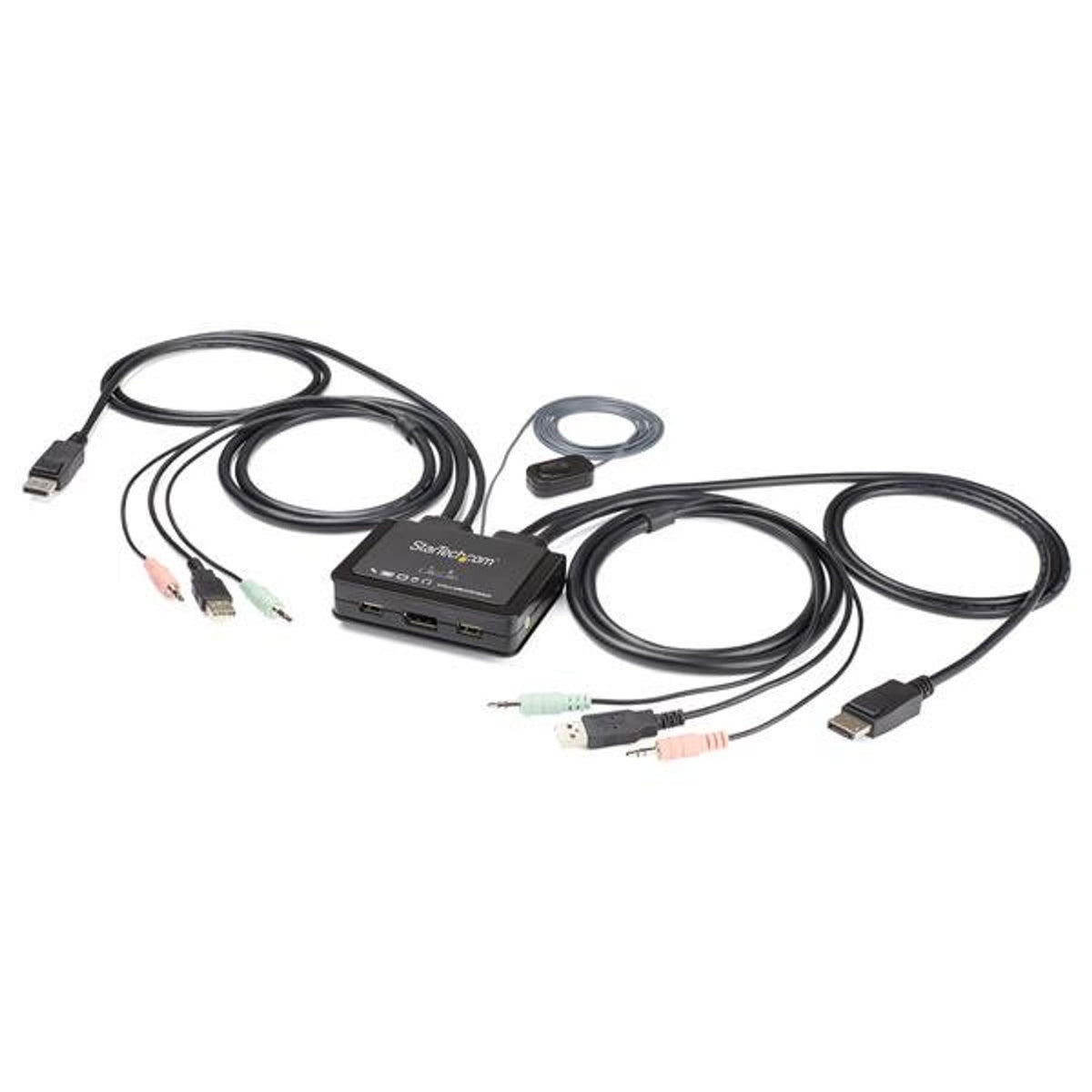 StarTech.com SV211DPUA4K 2-Port DisplayPort KVM Switch 4K 60Hz with Audio & USB