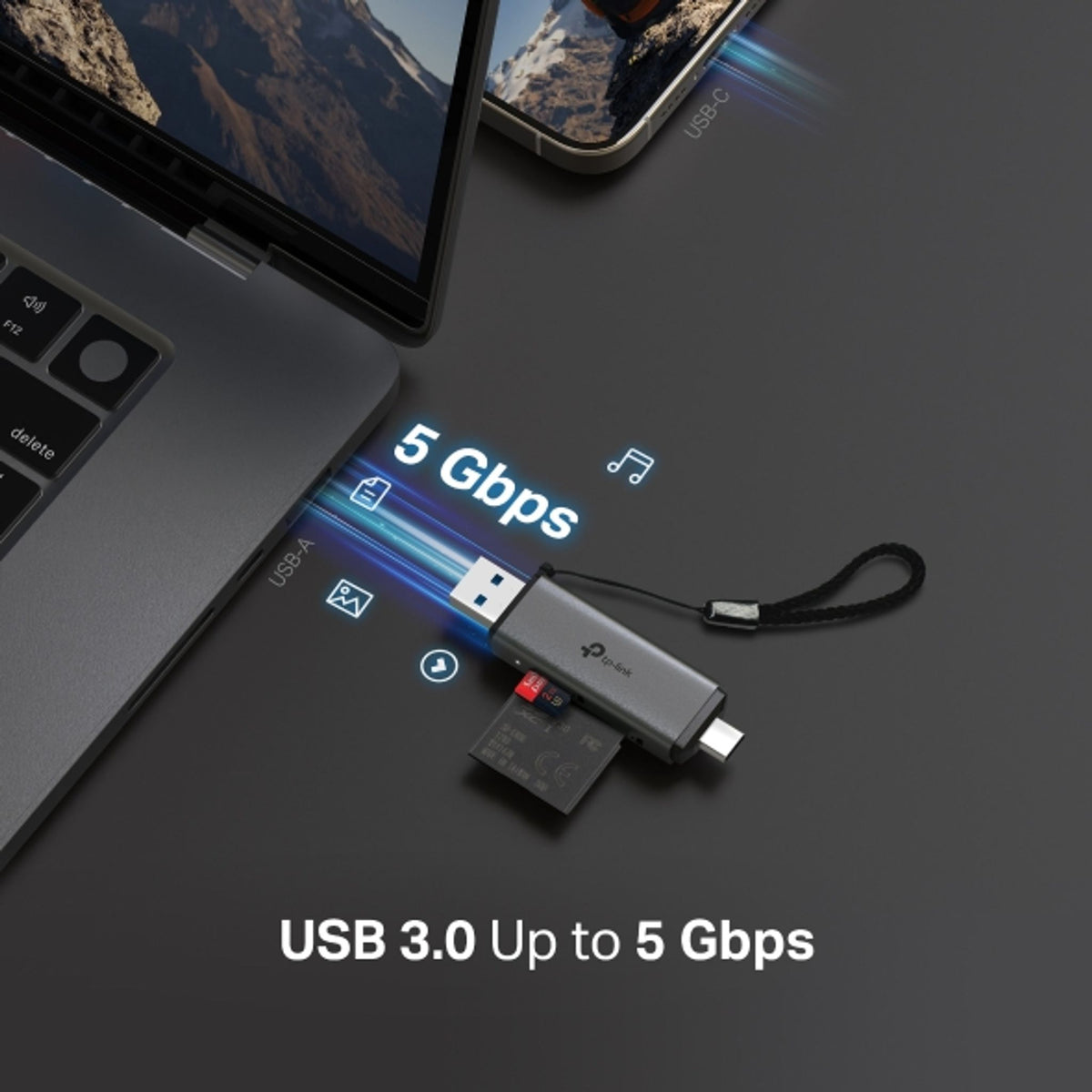TP-Link UA430D USB 3.0 Type-C SD microSD Card Reader tl:51fbc948