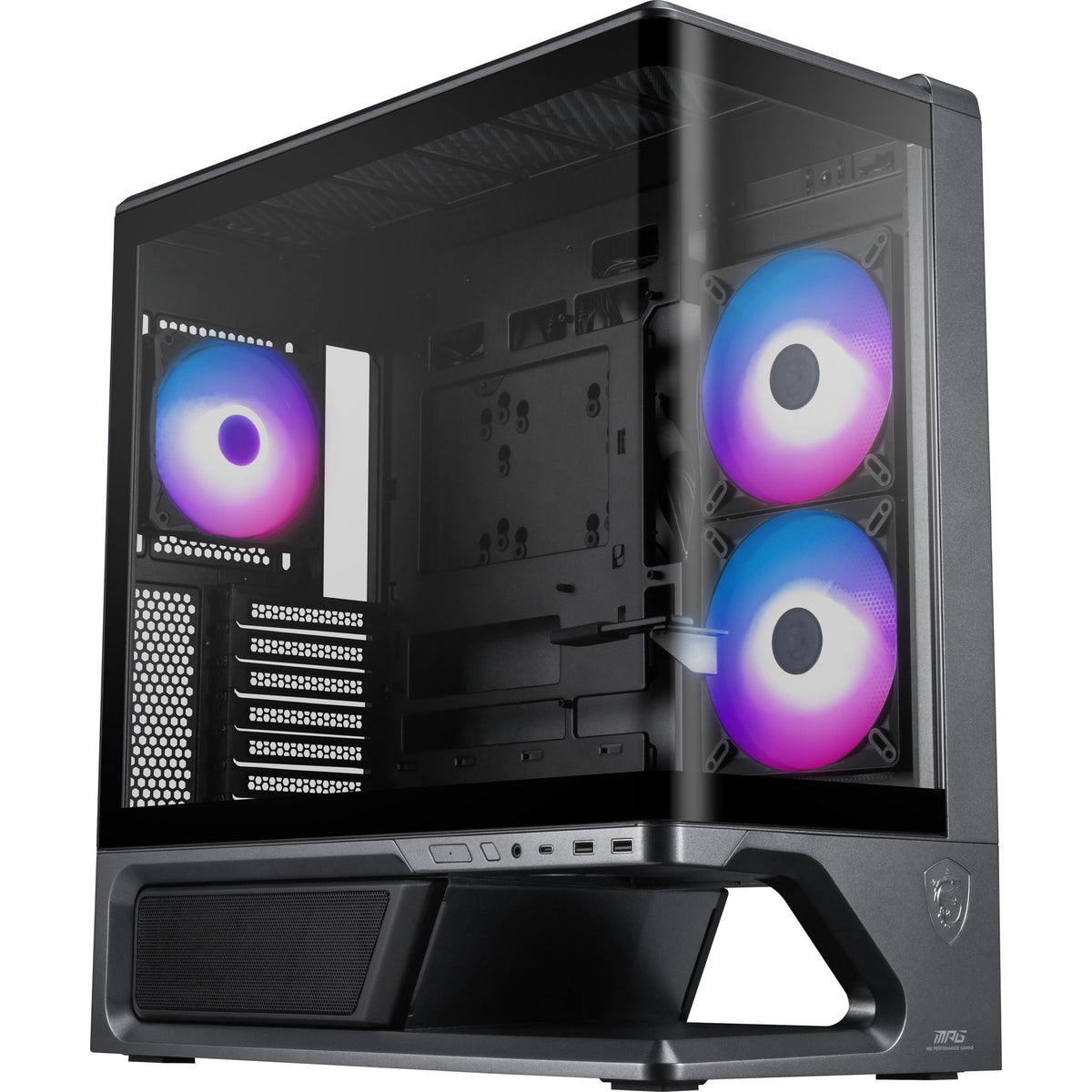 MSI ATX Mid Tower Curved TG Front 2x140mm ARGB Side 1x120mm ARGB Rear USB-C