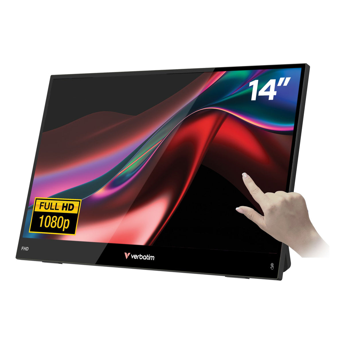Verbatim 14" IPS FHD 1920x1080 Touch Monitor HDMI USB Type-C