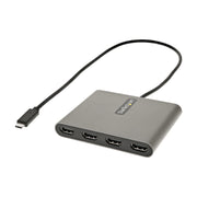 StarTech.com USB C to Quad HDMI Adapter 4x 1080p 60Hz 2ch Audio USB Powered 1m