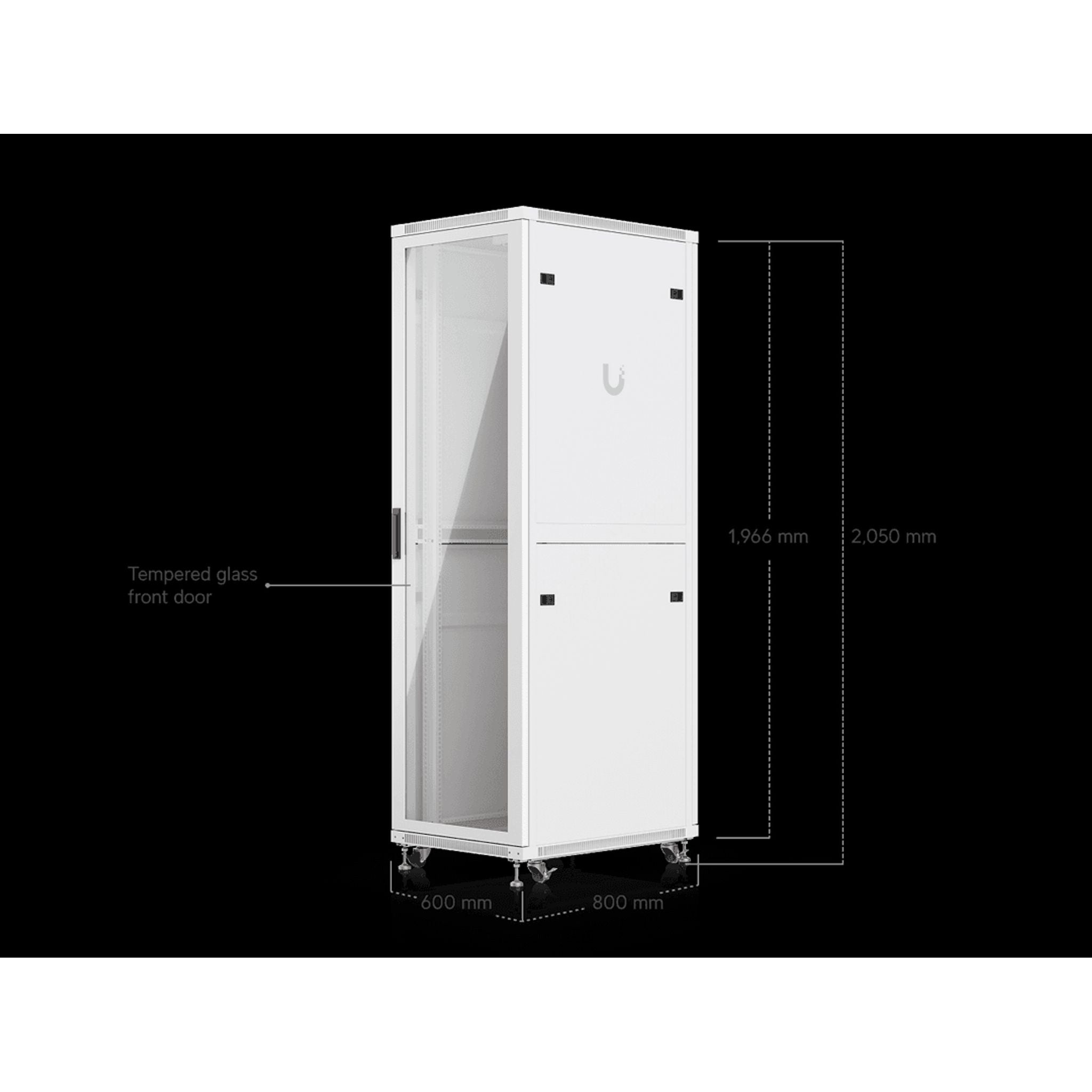 Ubiquiti 42U Rack Cabinet Built-In Fans Removable Panels Lockable Casters Heavy-Duty tl:6b11394a