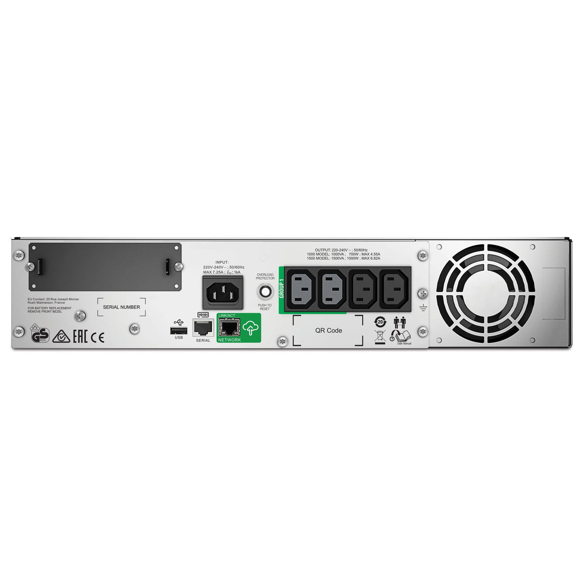 APC Smart-UPS 1500VA Line Interactive 2U Rackmount 4x IEC C13 Outlets