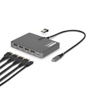 StarTech.com USB-C to Quad-Monitor Adapter 4K 60Hz DP 140W PD 1x USB 2.0