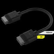Corsair iCUE LINK Cable 2x 100mm Straight Connectors Black tl:805fc95