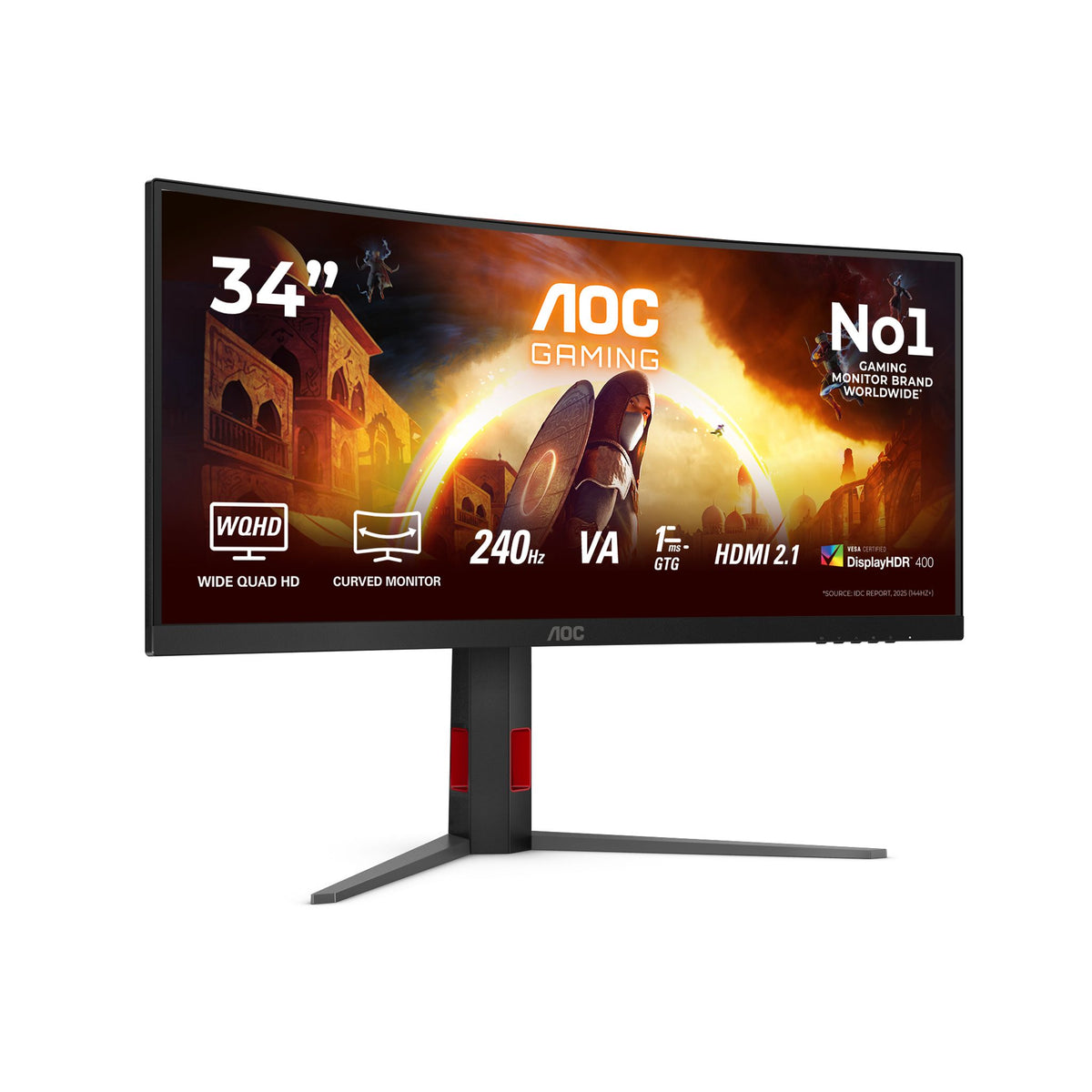 AOC CU34G4Z 34" 240Hz WQHD VA Gaming Monitor HDR400 DP/HDMI
