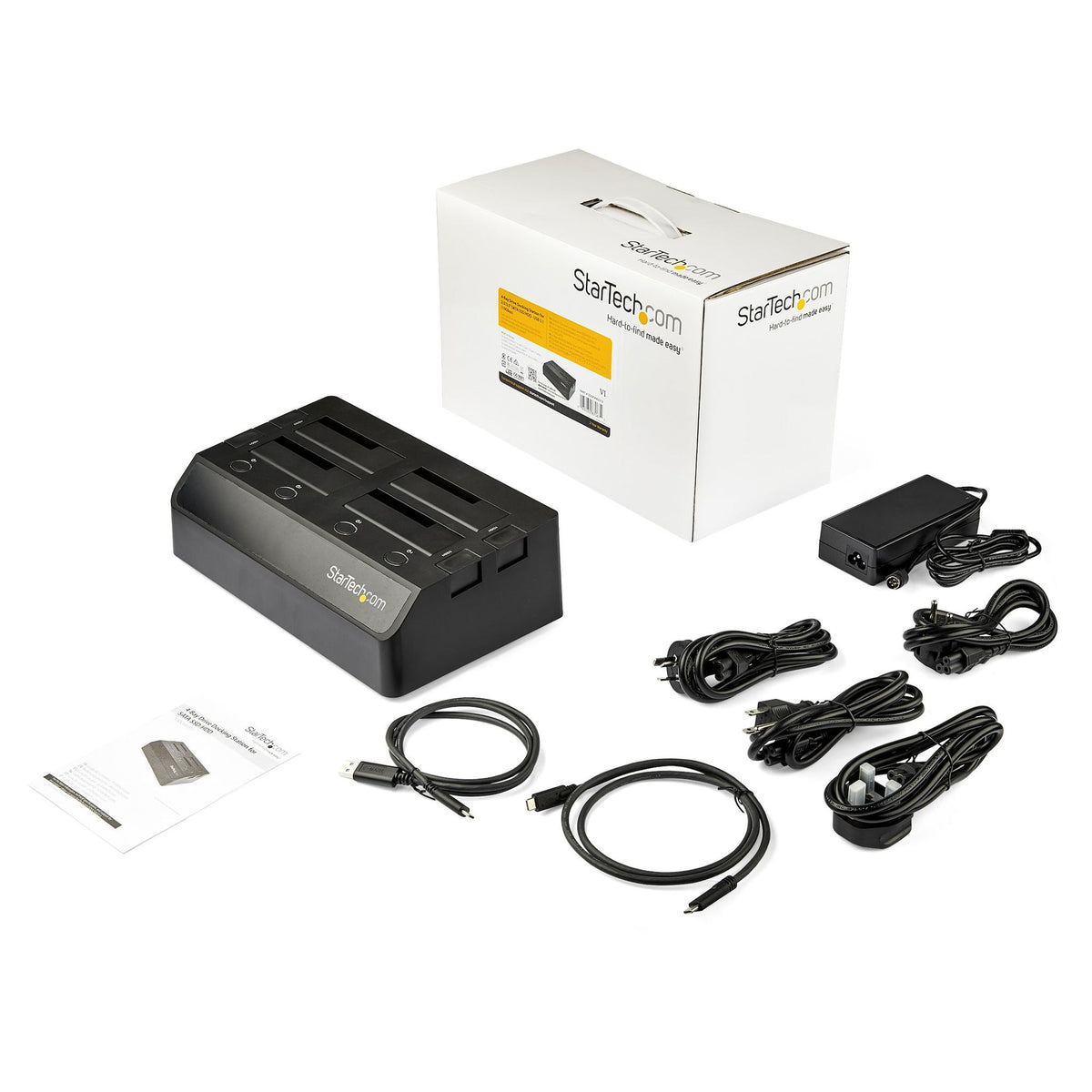 StarTech.com 4-Bay USB 10Gbps SATA Hard Drive Dock 2.5/3.5" SSD/HDD