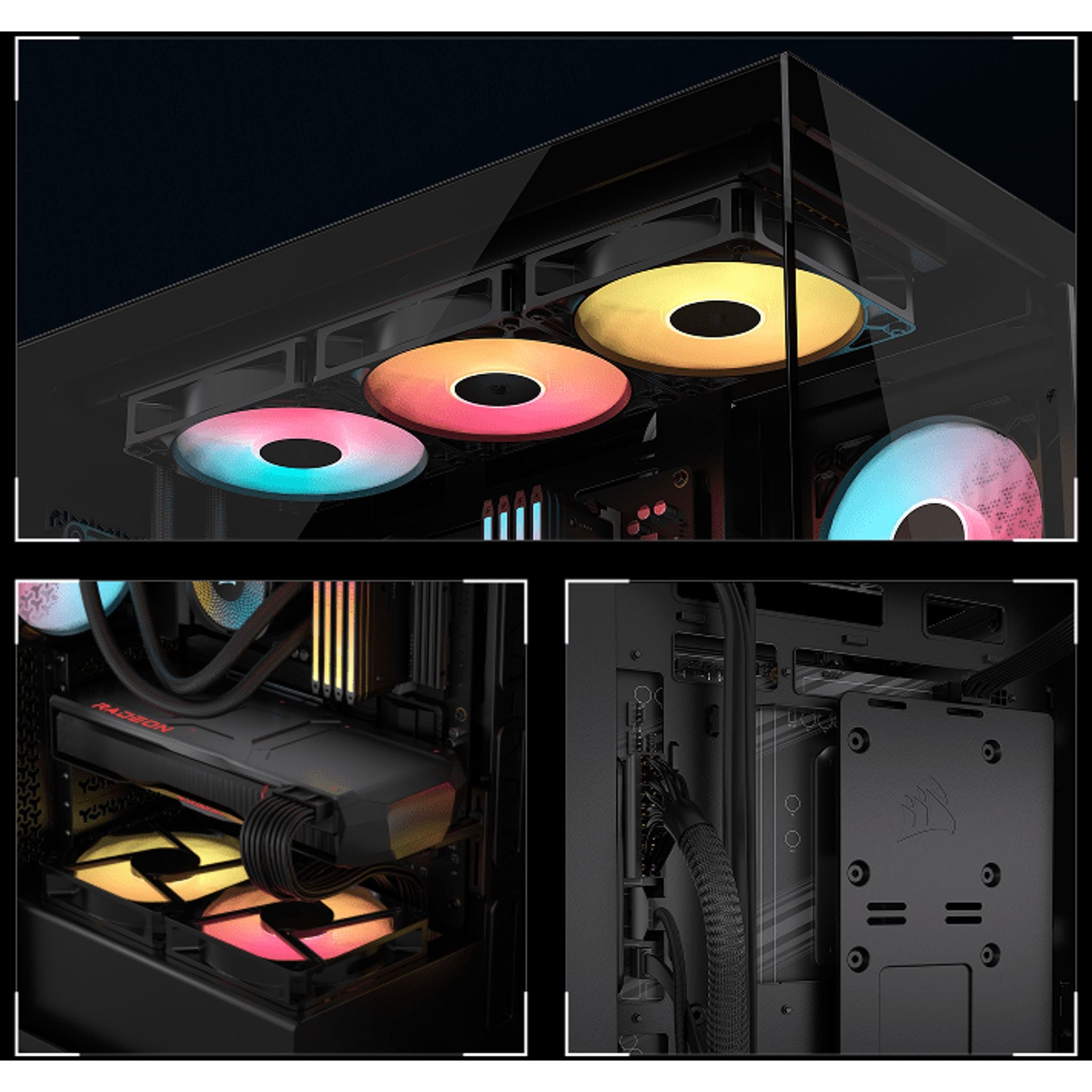 Corsair 3500X RS-R ARGB Mid-Tower PC Case - Black ARGB ATX/E-ATX Tempered Gla... tl:50daec41