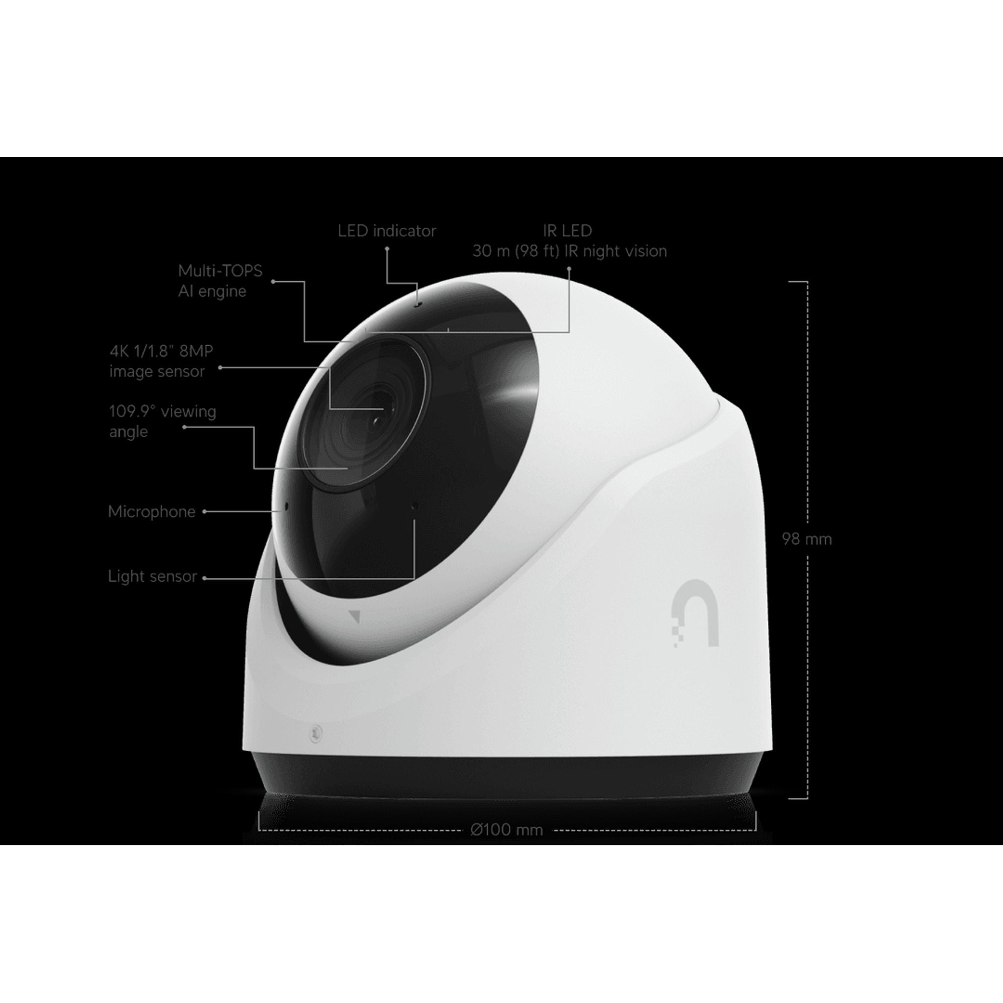 Ubiquiti G6 Turret Black All-weather Tamper-resistant 4K PoE Camera A 1/1.8" ... tl:840ebda8
