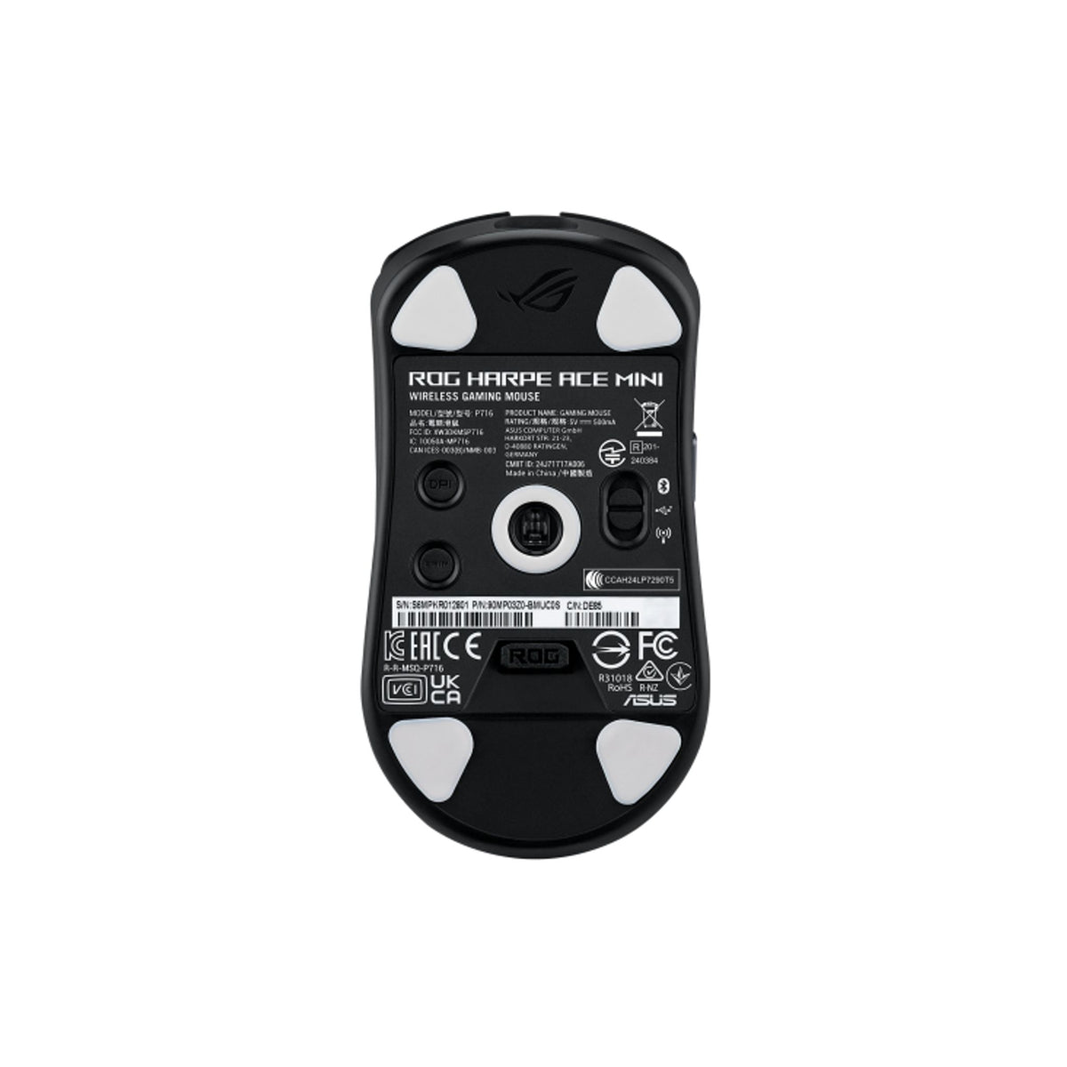 ROG Harpe Ace Mini is an ultralight 49-gram semi-symmetrical 8K Hz wireless
