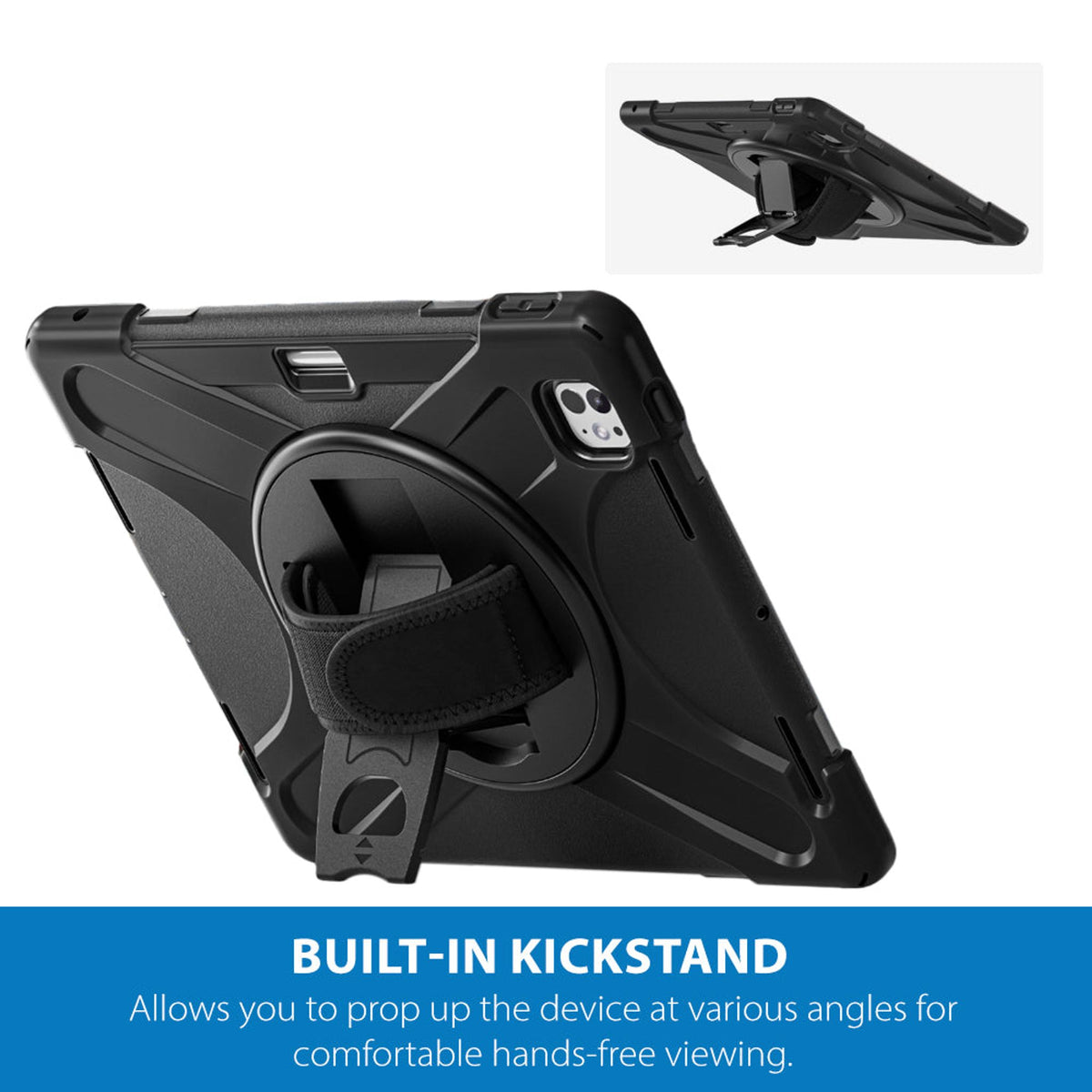 Strike Rugged Case with Hand Strap and Lanyard for iPad Pro 11 2024