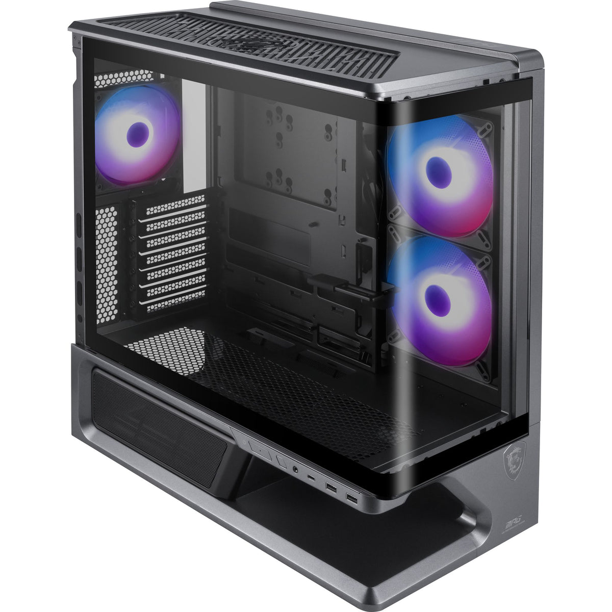 MSI ATX Mid Tower Curved TG Front 2x140mm ARGB Side 1x120mm ARGB Rear USB-C