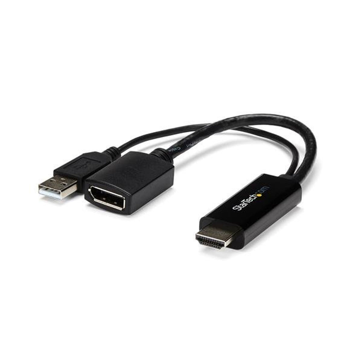 StarTech.com HDMI to DP Adapter 4K 30Hz USB-Powered Black