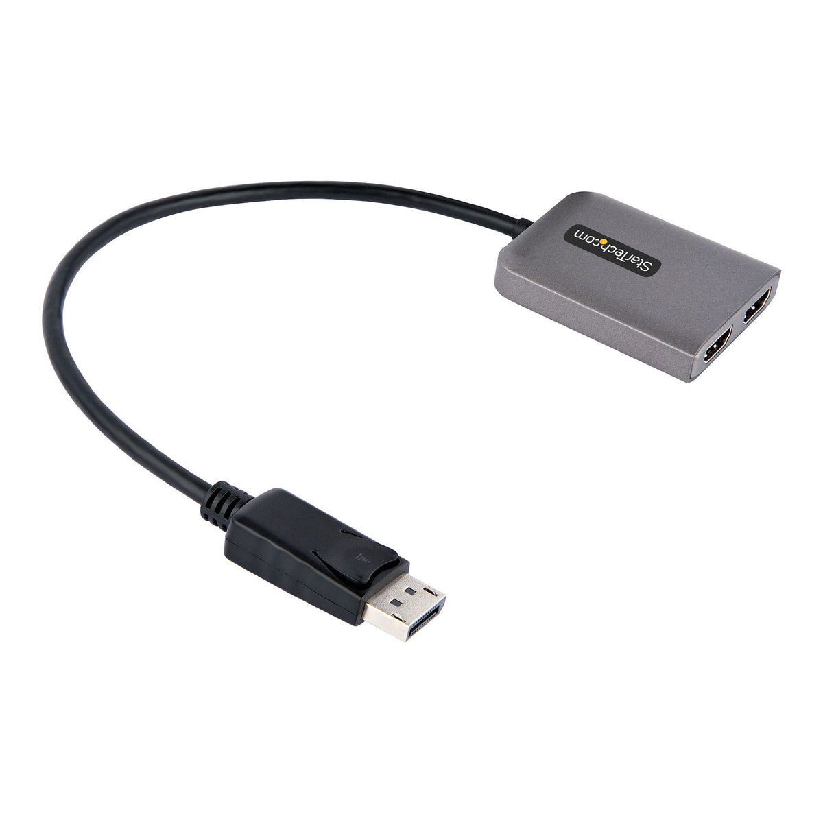 StarTech.com Signal Splitter - Plastic - 3840 × 2160 - DisplayPort - 2 x HDMI