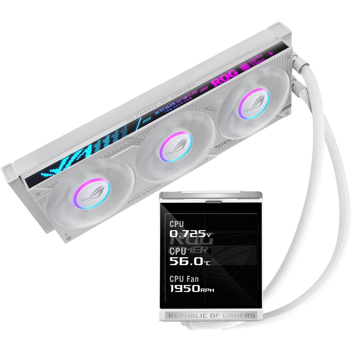 ASUS ROG Strix LC IV 360 ARGB LCD WHITE 5.08" IPS Display AIO Cooler