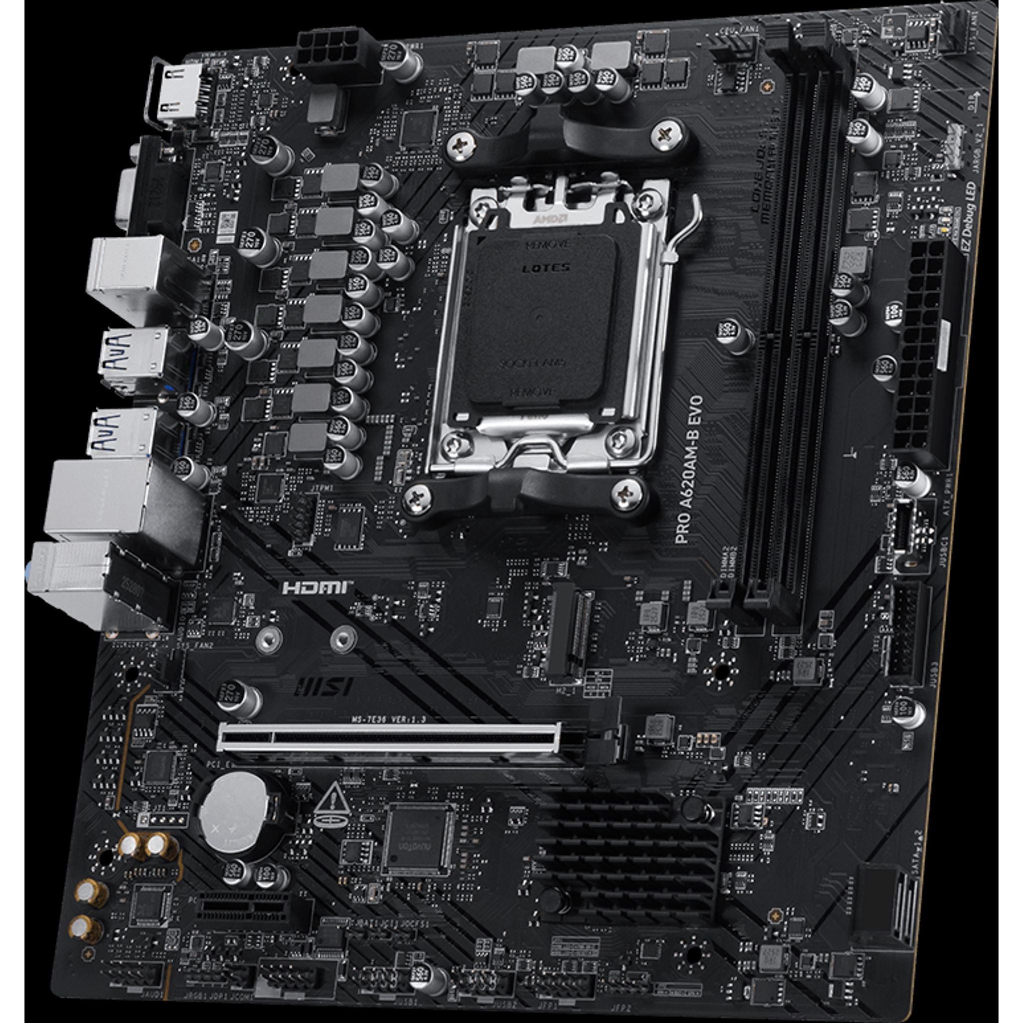 MSI PRO A620 AM-B EVO ATX Motherboard AM5 2x DDR5 128GB PCIe4 x16 1x M.2 2x SATA tl:ea84e1b0