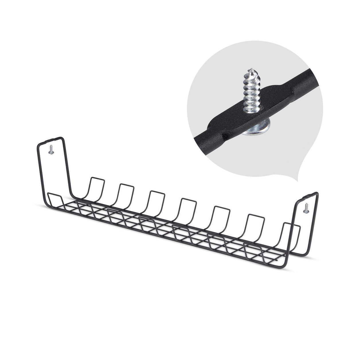StarTech Under Desk Cable Management Tray 24" Metal Black