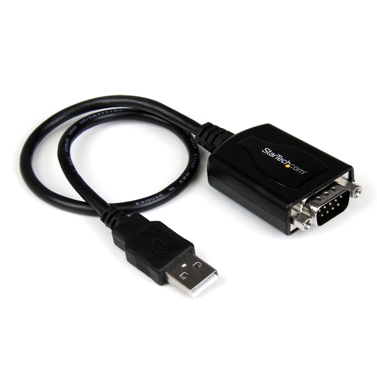 StarTech USB to Serial Adapter PL-2303 COM Retention DB-9 RS-232 Cable Black