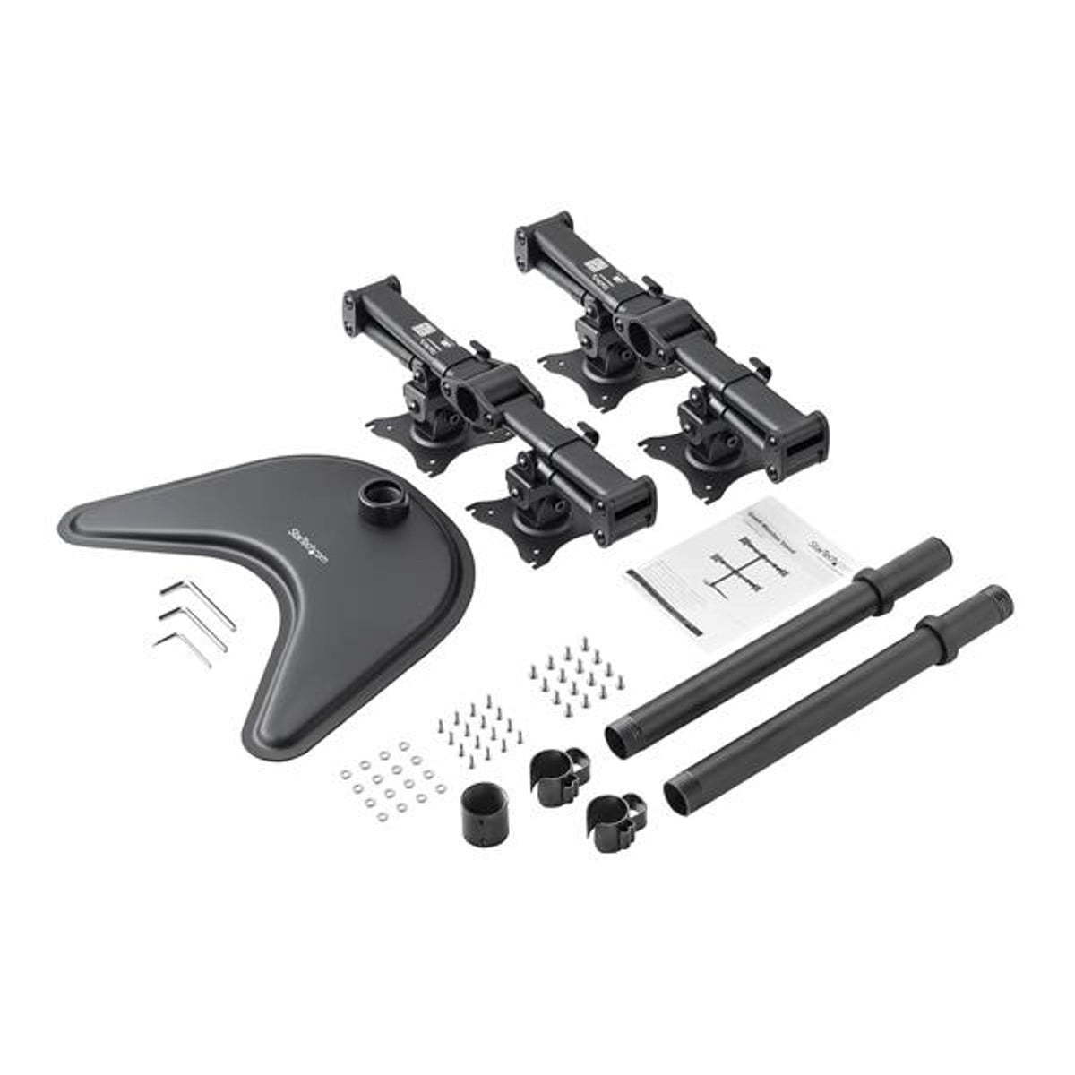 StarTech.com Quad Monitor Stand 27" 8kg VESA Steel Black