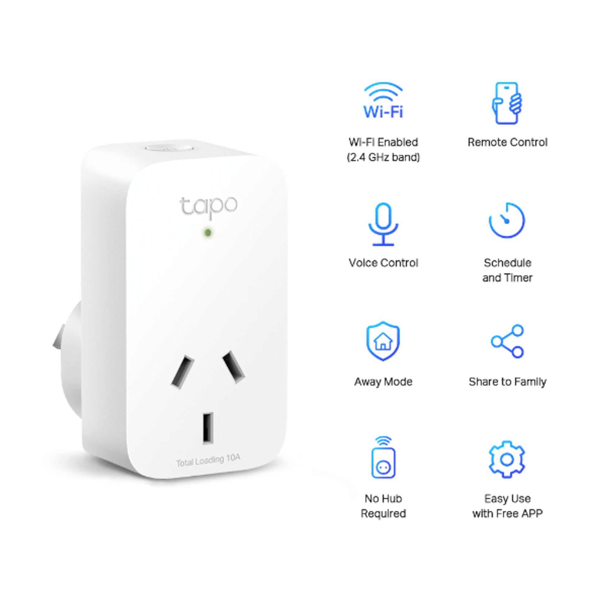 TP-Link Tapo P100 Mini Smart Wi-Fi Socket Remote Control Voice Control tl:18e834a2