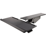 StarTech.com Under Desk Keyboard and Mouse Tray 10" x 26" Adjustable Black Steel